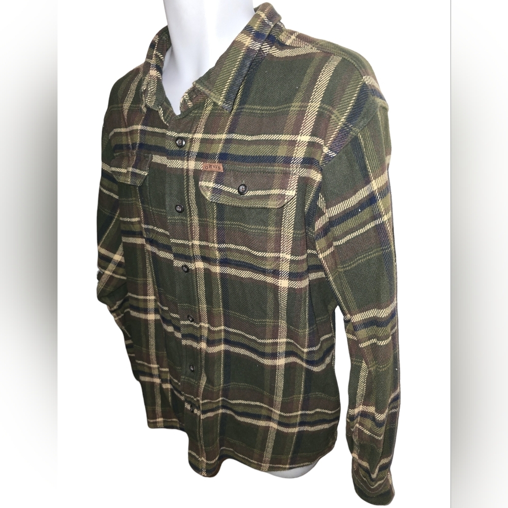 Orvis Heavyweight Flannel Shirt Jacket Mens XL Shacket - Picture 2 of 3